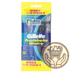 afeitadora descartable gillette prestobarba ultragrip 10uni