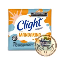 polvo para preparar bebida clight sabor mandarina 8grs