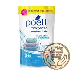 aromatizante para telas poett suavidad de algodon doypack 250cm3