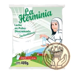 leche en polvo descremada la herminia 400grs