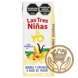 alimento lácteo bebible a base de yogur las tres niñas vainilla 190ml.