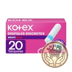 tampones kotex digitales medio 20uni