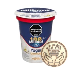 yogur entero milkaut cremoso vainilla pote 180grs