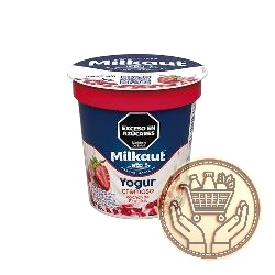yogur entero milkaut colchón de frutilla pote 150grs