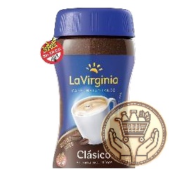 café torrado instantáneo la virginia clásico frasco 170grs