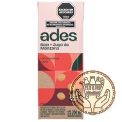 ades soja + jugo de manzana 200cm3