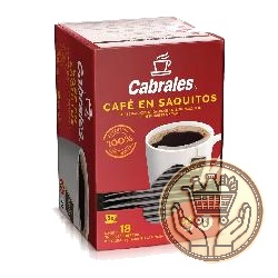 café torrado molido cabrales en saquitos 90grs