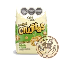 galletitas snacks 9 de oro crujitas cebolla y crema 120grs