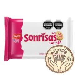 galletitas dulces rellenas sonrisas frambuesa pack familiar x3 324grs