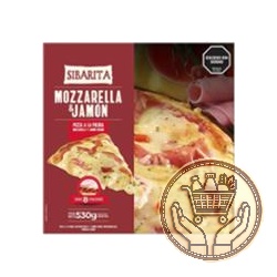pizza congelada sibarita mozzarella y jamón 540grs