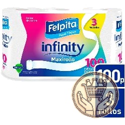 rollo de cocina felpita infinity maxi rollo x3 300panos