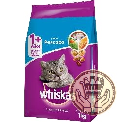 alimento para gatos whiskas adulto 1+ pescado 1kgs