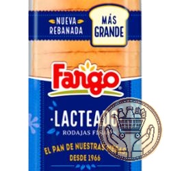 pan de molde blanco fargo lacteado rodajas finas 510grs