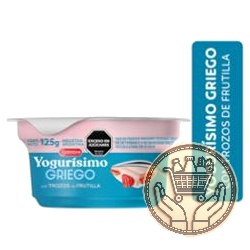 yogur yogurisimo griego con trozos de frutilla pote 125grs