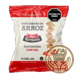 tostaditas de arroz dos hermanos con sal 120grs