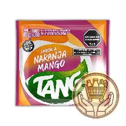 polvo para preparar bebida tang sabor naranja mango 15grs