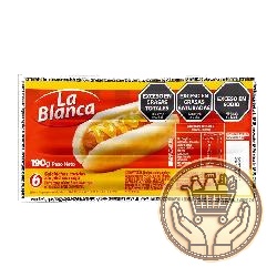 salchichas la blanca sin piel x6 190grs