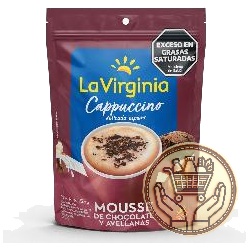 capuccino la virginia mousse de chocolate y avellanas doypack 155grs