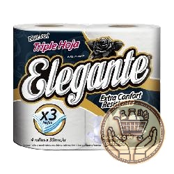 papel higiénico elegante extra confort resistente triple hoja 120mts