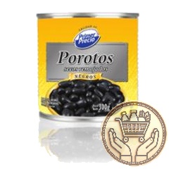 porotos primer precio negros en lata 300grs