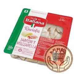 ravioles la italiana jamón y muzzarella 500grs