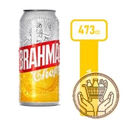 cerveza rubia brahma chopp lata 473cm3
