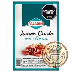 jamón crudo paladini más finas feteado envasado 120grs
