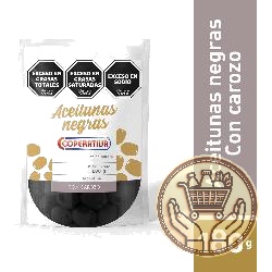 aceitunas negras cooperativa con carozo 180grs