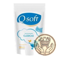 toallitas húmedas para bebé q-soft clásicas doypack 50uni
