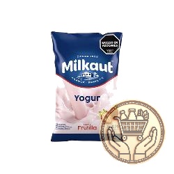 yogur bebible entero milkaut frutilla sachet 900grs