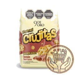galletitas snacks 9 de oro crujitas jamón serrano 120grs