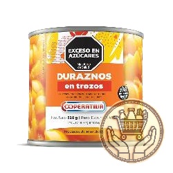 duraznos al natural en trozos cooperativa 820grs