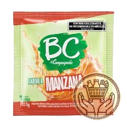 polvo para preparar bebida bc sabor manzana roja 7grs