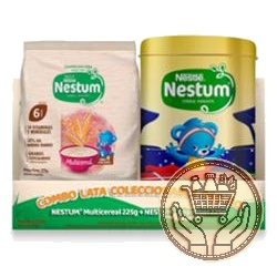 combo alimento infantil nestum multicereal + nestum trigo y miel 450grs
