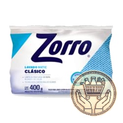 jabón en polvo zorro lavado matic clásico 400grs