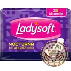 toallitas femeninas ladysoft nocturna xl absorción 8uni