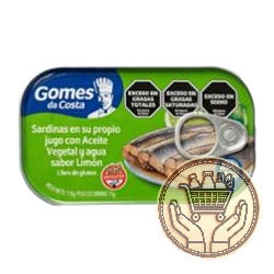 sardinas gomes de costa con limón  125grs