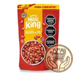 maní salado king con piel 350grs