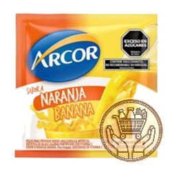 polvo para preparar bebida arcor naranja y banana 15grs