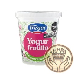 yogur descremado tregar sabor frutilla pote 125grs