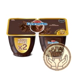 postre danette sabor chocolate x2 190grs
