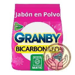 jabón en polvo granby bicarbonato matic rosas 3000grs