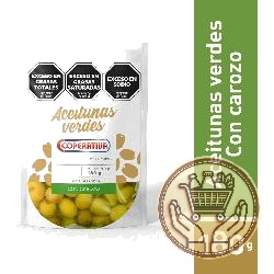 aceitunas verdes cooperativa con carozo 180grs