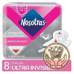 toallitas femeninas nosotras ultra invisible 8uni