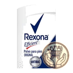 talco para pies rexona efficient original 200grs