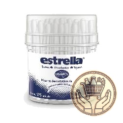 hisopos estrella algodón pote 125uni