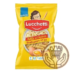 fideos tirabuzón lucchetti n°34 al huevo 500grs