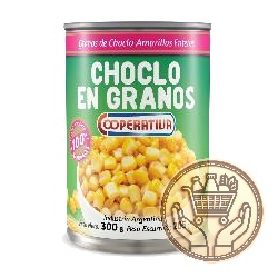 choclo amarillo cooperativa en granos enteros lata 300grs