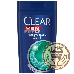 shampoo anticaspa clear men dual effect 2 en 1 400cm3