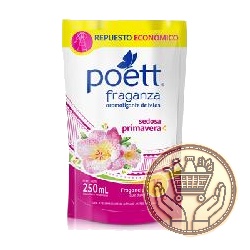 aromatizante para telas poett sedosa primavera doypack 250cm3